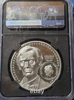 2022 Cook Islands Silver $5 Abraham Lincoln Ultra High Relief NGC PF70UCAM