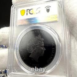 2022 Cook Islands Silver $5 PR70 Black Obsidian Iron Maiden Fear Of Dark POP 62