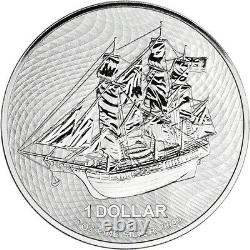2022 Cook Islands Silver Bounty Sailing Ship 1 oz $1 BU 20 Coin Mint Tube