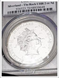 2022 Cook Islands Silver The Rock Coin Silverland 2 oz Silver