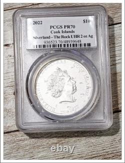 2022 Cook Islands Silver The Rock Coin Silverland 2 oz Silver