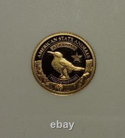 2022 Cook Islands State Animal. 5 Gram Gold Ngc Pf70 Ucam Alabama Yellowhammer