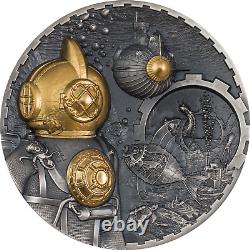 2022 Cook Islands Steampunk Nautilus 3 oz. 999 Silver Coin CIT SOLD OUT