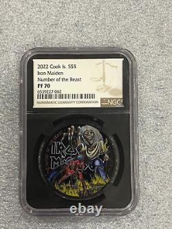 2022 Cook Islands The Number Of The Beast IRON MAIDEN 1 oz Silver Coin NGC PF 70