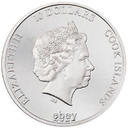 2022 Cook Islands The Rock Silverland 2 oz Proof Silver Coin