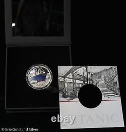 2022 Cook Islands Titanic 1 oz Silver Ultra High Relief Proof Color Coin in OGP