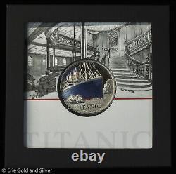 2022 Cook Islands Titanic 1 oz Silver Ultra High Relief Proof Color Coin in OGP