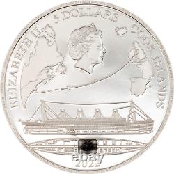 2022 Cook Islands Titanic Coin 1 oz Colorized UHR. 999 Silver Proof CIT