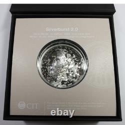 2022 Cook Islands Ultra High Relief 3 oz Silver Silverburst $20 Coin #60836M