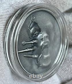 2022 Cook Islands Untrapped 1 oz Silver Antiqued Coin High Relief