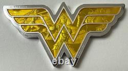 2022 Cook Islands Wonder Woman Shaped Coin 1 oz Silver Proof-Like DC
