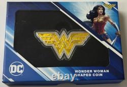 2022 Cook Islands Wonder Woman Shaped Coin 1 oz Silver Proof-Like DC