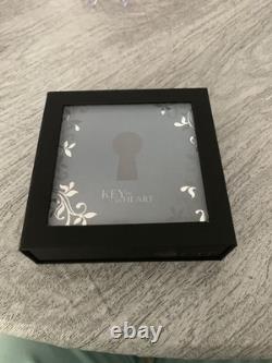 2022 Key To My Heart Cook Islands Antiqued 1oz 999 Silver Key withBox & COA