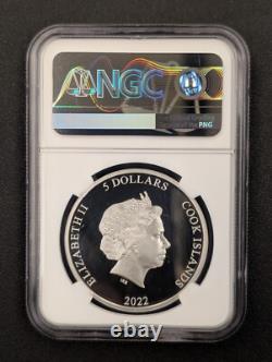 2022 PF 70 ULTRA CAMEO Cook Islands Ultra High Relief Roller NGC 1 oz Silver