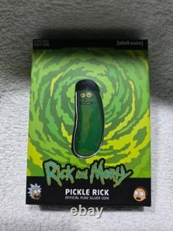 2022 Rick & Morty'Pickle Rick' 1oz Silver Coin 1499 Mintage / New In Box