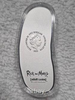 2022 Rick & Morty'Pickle Rick' 1oz Silver Coin 1499 Mintage / New In Box