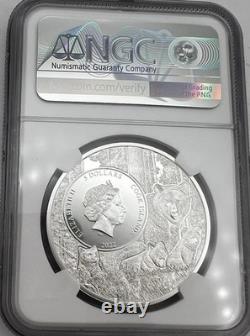 2022 SILVER COOK ISLANDS $5 VIRGINIA BIG EARED BAT STATE ANIMAL 1oz NGC MS 70