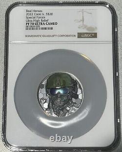 2022 Special Forces. 999 3 Oz Real Heroes PR70 Ultra Cameo NGC TK009