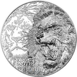 2023 1 oz Cook Islands Silver King of the South Coin (Ultra High Relief)
