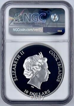 2023 $10 Cook Islands 2 Oz Silver Eye of a Fairytale Kiss the Frog NGC PF70UCAM