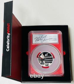 2023 $10 Cook Islands Mike Tyson 2 Oz Silver Proof Pcgs Pr70 First Strike Signed