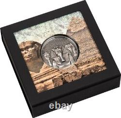 2023 $20 Cook Islands LEGACY OF THE PHARAOHS Antique Finish 3 Oz Silver Coin