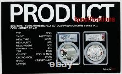 2023 $25 Cook Islands MIKE TYSON 5oz SILVER PROOF PCGS PR70 FIRST STRIKE SIGNED