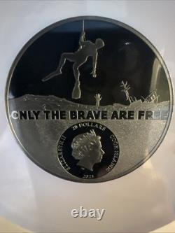 2023 3 Oz Silver $20 Cook Islands Real Heroes COAST GUARD NGC PF70UCAM 004/220