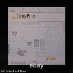 2023 $5 Cook Island Harry Potter Hedwig 5 oz Antique Silver Coin