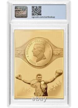 2023 $5 Cook Islands 1/2g. 999 Gold Card Legends Series Mike Tyson NGCX PL10