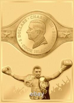 2023 $5 Cook Islands 1/2g. 999 Gold Card Legends Series Mike Tyson NGCX PL10