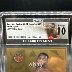 2023 $5 Cook Islands 1/2g. 999 Gold Card Legends Series Mike Tyson NGCX PL10
