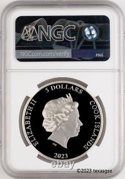 2023 $5 Cook Islands 1oz Silver Iron Maiden Eddie the Trooper NGC PF70 UC