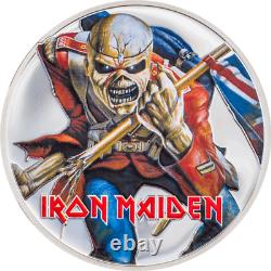 2023 $5 Cook Islands 1oz Silver Iron Maiden Eddie the Trooper Proof Coin