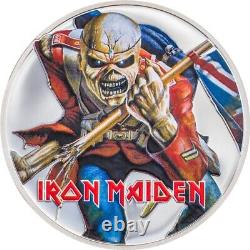 2023 $5 Cook Islands Iron Maiden EDDIE THE TROOPER 1 Oz Silver Proof Coin