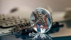 2023 $5 Cook Islands Iron Maiden EDDIE THE TROOPER 1 Oz Silver Proof Coin