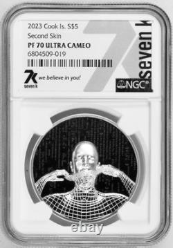 2023 7k Metals Second Skin Cook Islands. 999 1 oz Silver NGC PF70 UC Mint 2500