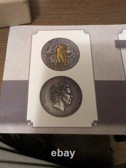 2023 Cook Islands $1 Norse Gods Freyr 2 oz. 999 Silver Coin in OGP 24 kt plate