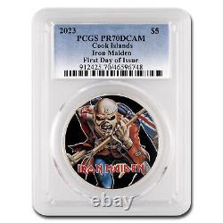 2023 Cook Islands 1 oz Silver Iron Maiden Eddie PR-70 PCGS (FDI)