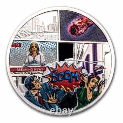 2023 Cook Islands 1 oz Silver Proof Tenham Meteorite
