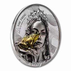 2023 Cook Islands 2 oz Silver Kiss the Frog Eye of a Fairytale