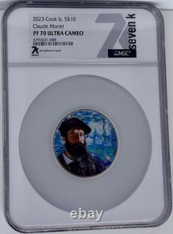 2023 Cook Islands 2 oz Silver Masters of Art Claude Monet NGC PF 70 UCAM SevenK
