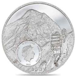 2023 Cook Islands 2 oz Silver Mt. Everest First Ascent Coin Pristine with OGP/COA