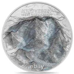 2023 Cook Islands 2 oz Silver Mt. Everest First Ascent Coin Pristine with OGP/COA