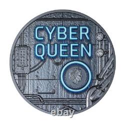 2023 Cook Islands $20 3oz Silver Cyber Queen the Beginning UHR Black Proof