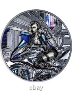2023 Cook Islands $20 Cyber Queen 3 oz Ultra High Relief silver coin withbox & COA
