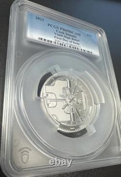 2023 Cook Islands $20 Silver Ultra High Relief Vault 3 oz PCGS PR-69 DCAM FDOI