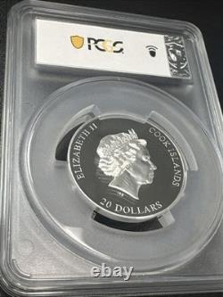 2023 Cook Islands $20 Silver Ultra High Relief Vault 3 oz PCGS PR-69 DCAM FDOI