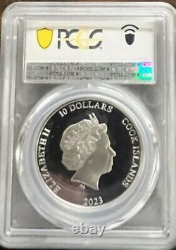 2023 Cook Islands 2oz Silver Half Done High Relief PCGS PR70DCAM Item 6602