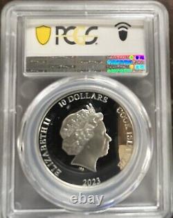 2023 Cook Islands 2oz Silver Half Done High Relief PCGS PR70DCAM Item 6602